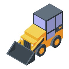 Poster - Shovel machine icon. Isometric of shovel machine vector icon for web design isolated on white background