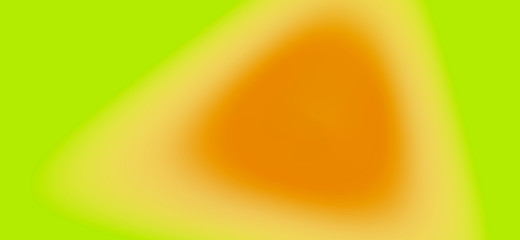 Blurred green background with tangerine color spot. Simple pattern