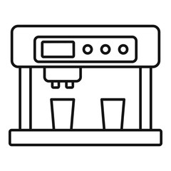 Poster - Cappuccino machine icon. Outline cappuccino machine vector icon for web design isolated on white background