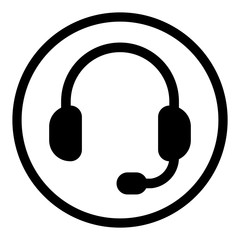 ewni28 ElementWebNewIcon ewni - customer support headset icon. - headphones sign. - simple line - web graphic on white paper - square xxl g9080