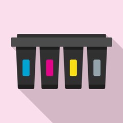 Poster - Press cartridge icon. Flat illustration of press cartridge vector icon for web design