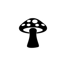 Mushroom Icon Isolated On White Background