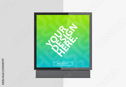 Download Square Street Banner Mockup Buy This Stock Template And Explore Similar Templates At Adobe Stock Adobe Stock PSD Mockup Templates