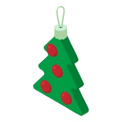 Poster - Christmas tree toy icon. Isometric of christmas tree toy vector icon for web design isolated on white background