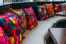 Colorful Embroidered Decorative Pillows