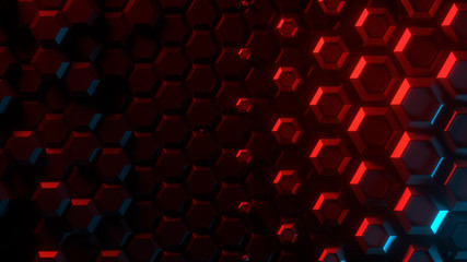 Fototapete - abstract bright creative background. modern clean minimalistic design. hexagonal geometric structure