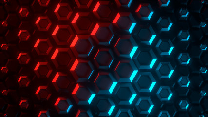 Fototapete - abstract bright creative background. modern clean minimalistic design. hexagonal geometric structure