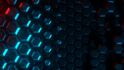Fototapete - abstract bright creative background. modern clean minimalistic design. hexagonal geometric structure