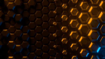 Fototapete - abstract bright creative background. modern clean minimalistic design. hexagonal geometric structure
