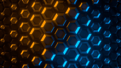 Fototapete - abstract bright creative background. modern clean minimalistic design. hexagonal geometric structure