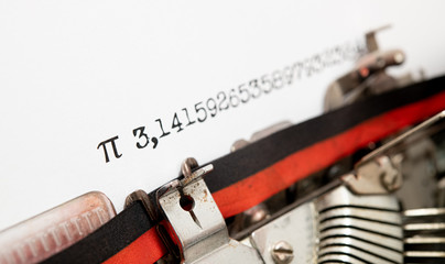 Poster - Infinity concept in math with pi symbol