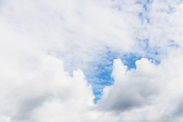Wall Mural - White sky background. Beautiful fluffy soft white clouds