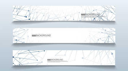 Wall Mural - set rectangular banner background. modern abstract vector design