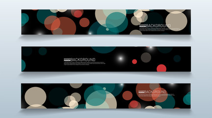 set rectangular banner background. modern abstract vector design