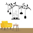 © Topstocker Creative - coffee and cafe wall decoration concept. cup and coffee wall decoration sticker design vector