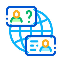 Poster - World Aid Forum Icon Vector. Outline World Aid Forum Sign. Isolated Contour Symbol Illustration