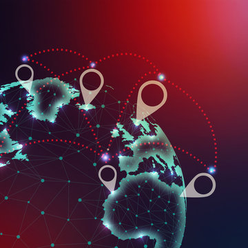 2d rendering Red map pointer