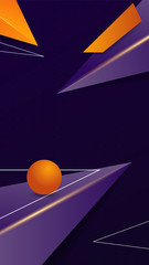 Poster - Modern Abstract Gaming Wallpaper With 3d Square Object
