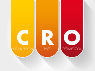 Poster - cro - conversion rate optimization acronym, business concept background