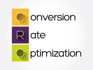Poster - cro - conversion rate optimization acronym, business concept background