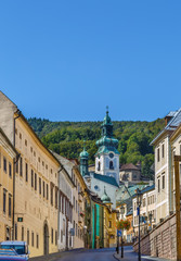 Street in Banska Stiavnica, Slovakia