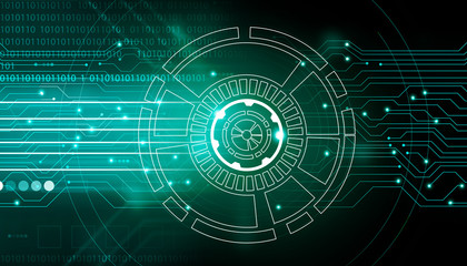 Poster - Abstract technology background. tech elements with binary cods. Digital illustration.