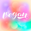 © Anastasia Gapeeva - Vegan brush lettering. Vector stock illustration for card or poster