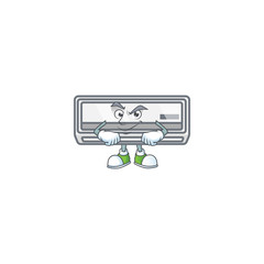 Sticker - Air conditioner mascot icon design style with Smirking face