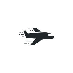 Aufkleber - plane icon template color editable. Airplane symbol vector sign isolated on white background illustration for graphic and web design.