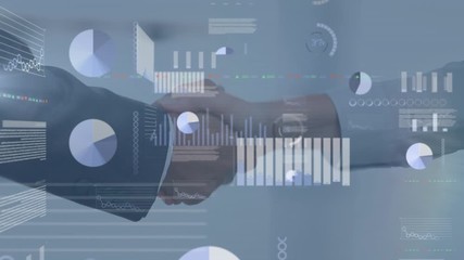 Poster - Animation of data processing with handshake in background