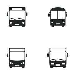 Leinwandbilder - bus icon template color editable. bus transportation symbol vector sign isolated on white background illustration for graphic and web design.