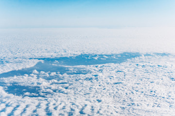 Sticker - Cloudscape. Blue sky and white cloud. Cumulus cloud.