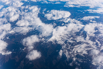 Poster - Clouds, a view from airplane window