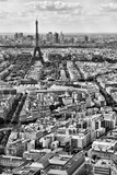 Fototapeta Boho - Paris - Eiffel Tower. Black and white vintage style photo.