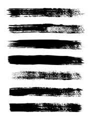 Wall Mural - grunge strips. set of vector ink brushes. dirty textures for banners, boxes, frames, patterns, print