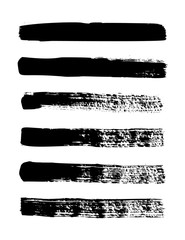 Wall Mural - grunge strips. set of vector ink brushes. dirty textures for banners, boxes, frames, patterns, print
