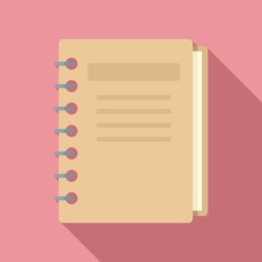 Poster - Inventory notebook icon. Flat illustration of inventory notebook vector icon for web design