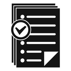 Poster - approved inventory papers icon. simple illustration of approved inventory papers vector icon for web