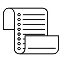 Poster - Inventory list icon. Outline inventory list vector icon for web design isolated on white background