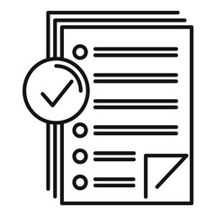 Poster - approved inventory papers icon. outline approved inventory papers vector icon for web design isolate