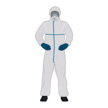 Protective Suit. Vector Illustration On White Background.