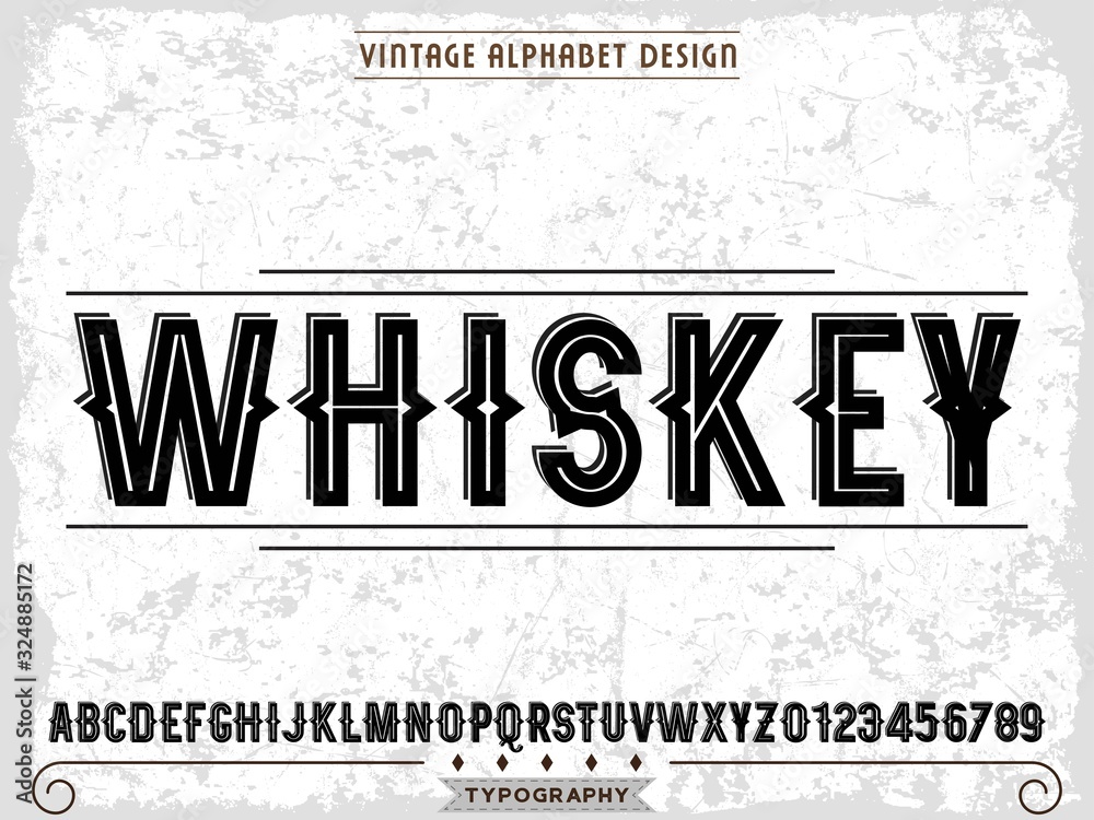 Font.Shadow Effect. alphabet.Typeface.Script.Handcrafted handwritten ...
