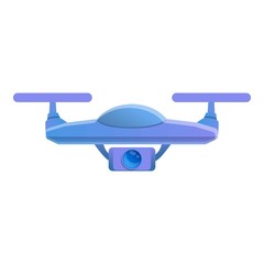 Poster - Police drone icon. Cartoon of police drone vector icon for web design isolated on white background