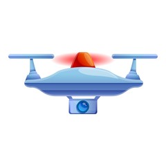 Poster - Control police drone icon. Cartoon of control police drone vector icon for web design isolated on white background