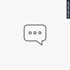 Poster - Message, linear style sign for mobile concept and web design