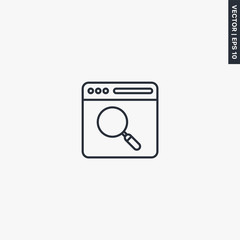 Poster - Search webpage, linear style sign for mobile concept and web design