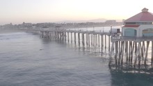Huntington Beach Pier At Sunset, Aerial