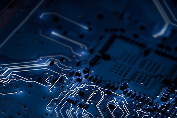 Mainboard on abstract background illustration