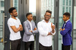 © Alexandr - team of young african men near the building