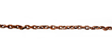 Large Old Rusty Chain On White Background, Copy Space